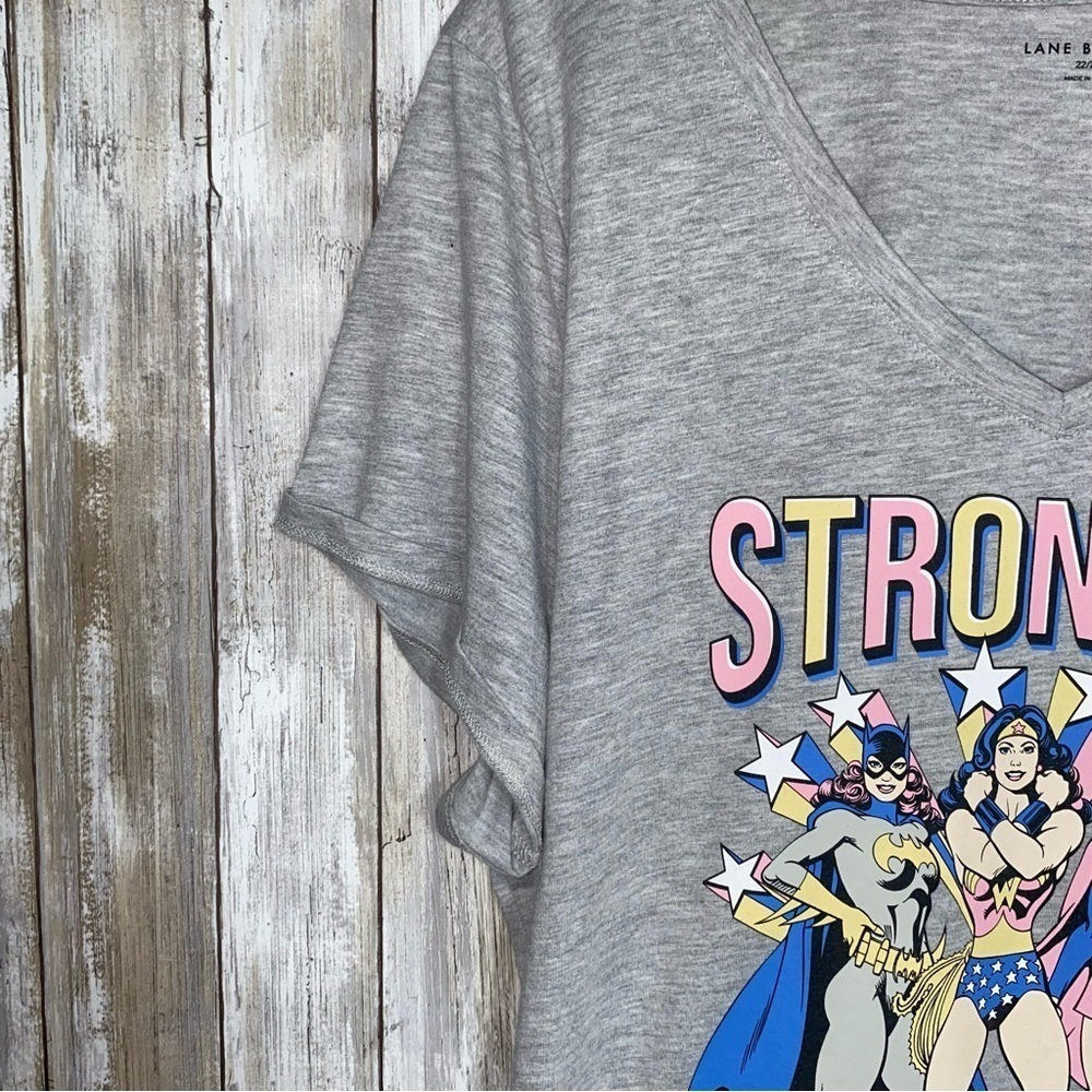 Lane Bryant Classic Stronger Together Grey Tee - Picture 4 of 5